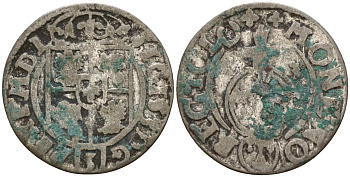 Польша 3 полкера (3 полторака - 1 крейцер) 1623 Сигизмунд III Ваза (1587-1632) Gorecki B.23, KM 41 серебро 4158-926