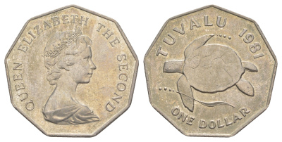 Тувалу 1 доллар 1981 KM 7 медно-никель 1521-734