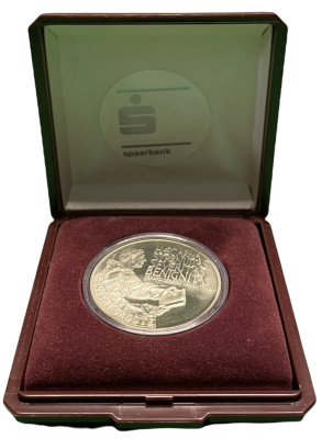 Нидерланды 2 1/2 экю 1990 богослов Герт Гроте, в оригинальной коробке  медно-никель  PROOF  7-5-4-20