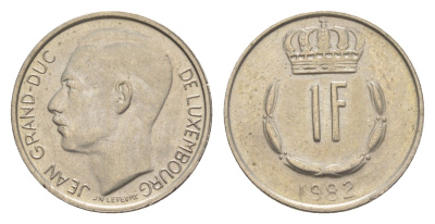 Люксембург 1 франк 1982 Герцог Жан (1964-1999) KM 55 медно-никель 4643-547