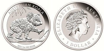 Австралия 1 доллар 2016 коала, коробка, сертификат KM NEW серебро PROOF 3-4-6-01