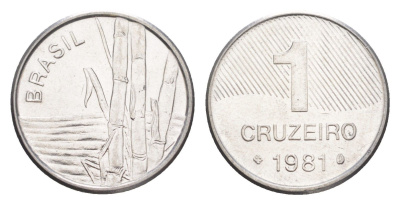 Бразилия 1 крузейро 1981 KM 590 нержавеющая сталь UNC 4644-513