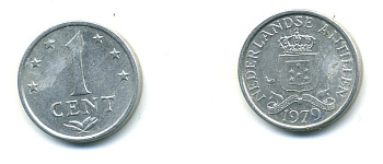 Нидерландские Антильские острова (Нидерландские Антилы) 1 цент 1979 Юлиана (1948-1980) KM 8a алюминий 4364-851