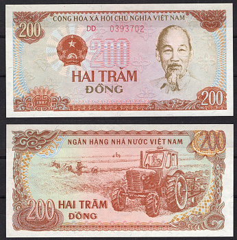Вьетнам 200 донг 1987 Pick 100 бумага UNC (пресс) 7485-60-2-2