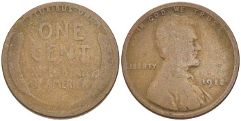 США 1 цент 1918 Авраам Линкольн KM 132 бронза 3309-1232