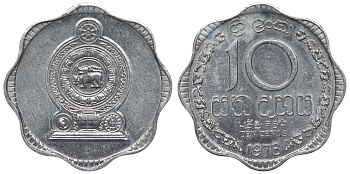 Шри-Ланка 10 центов 1978 KM 140 a алюминий 4118-841