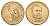 США 1 доллар 2011 D, Президент США - Улисс Грант (1869-1877) KM 500 медь с марганцево-латунным покрытием UNC 4707-556