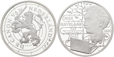 НИДЕРЛАНДЫ МЕДАЛЬ СЕРИИ ИСТОРИЯ НИДЕРЛАНДОВ, МАКС ХАВЕЛАР 1860, 6 гр. медно-никель 02-230-53