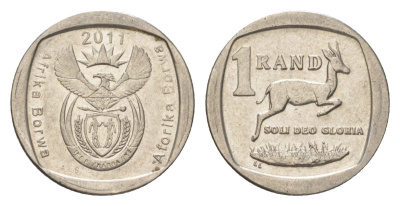 ЮАР 1 ранд 2011 KM 504 медь плакированная никелем 4627-556