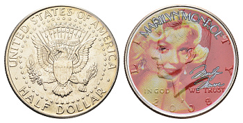 США 1/2 доллара 2008 Легенды Голливуда - Мэрилин Монро 11-146-44