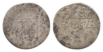 Нидерланды, Голландская Республика, Оверэйсел 2 стювер 1673-1681 KM 48 серебро 4658-835