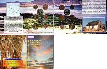 Кабо-Верде набор из 8 монет 2004 европробники, в оригинальном картонном буклете, тираж 7000 экз UNC 2-4-1-31