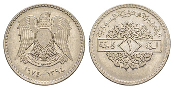 Сирия 1 лира 1974 KM 109 никель 4646-916