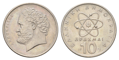 Греция 10 драхм 1976 Демокрит KM 119 медно-никель 4670-325