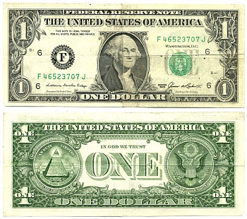 США 1 ДОЛЛАР 1985 БЛОК 6, БУКВА F, ГОРОД АТЛАНТА, ШТАТ ДЖОРДЖИЯ, ДЖОРДЖ ВАШИНГТОН Pick 474 бумага 6287-19-4