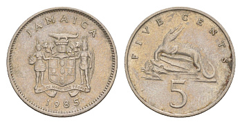Ямайка 5 центов 1985 KM 46 медно-никель 4649-1034