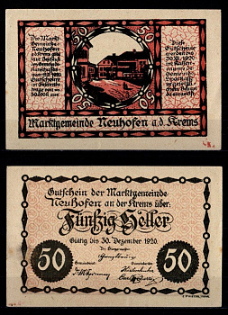 Австрия, Нойхоферт-ан-дер-Кремс 50 геллеров 1920 Jaksc/Pick JPR0648a-50 бумага 2193-44-1-1