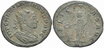 Римская Империя аврелианиан 276 Флориан FELICITAS AVG Сисция Very fine RIC 61 бронза 1073-17-55