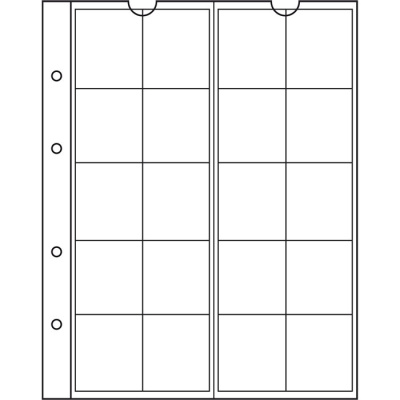 Лист в альбом Numis 34 для монет, на 20 ячеек. Leuchtturm. 338571