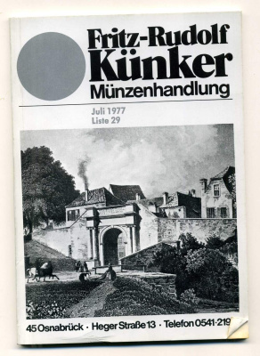 ФРИТЦ-РУДОЛЬФ КЮНКЕР КАТАЛОГ ФИКСИРОВАННЫХ ПРОДАЖ (LAGERKATALOG) 1977 ИЮЛЬ, № 29 00-01-01-25