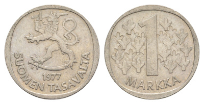 Финляндия 1 марка 1977 KM 49a медно-никель 4525-1143