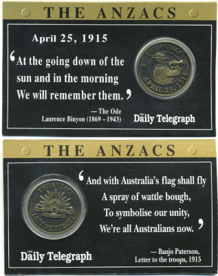 АВСТРАЛИЯ МЕДАЛЬ ND ANZAC, АВСТРАЛИЙСКИЙ И НОВОЗЕЛАНДСКИЙ АРМЕЙСКИЙ КОРПУС, ВРЕМЕН ПЕРВОЙ МИРОВОЙ ВОЙНЫ, АКТИВНО УЧАВСТВОВАЛ В БОЯХ В ЕГИПТЕ ГАЛЛИПОЛИ UNC 06-081-73