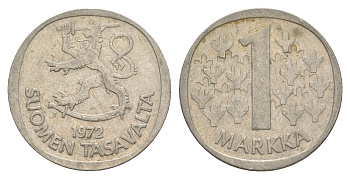 Финляндия 1 марка 1972 KM 49a медно-никель 4648-534