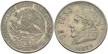 Мексика 1 песо 1972 Хосе Мария Морелос KM 460 медно-никель 87-712