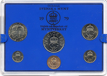 ШВЕЦИЯ НАБОР ИЗ 6 МОНЕТ 1979 04-062-91