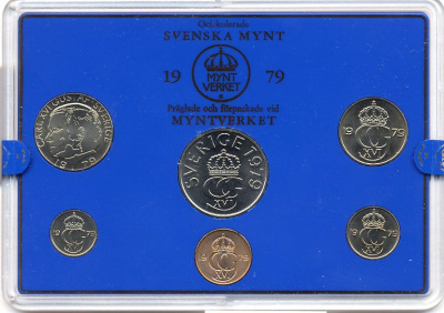 ШВЕЦИЯ НАБОР ИЗ 6 МОНЕТ 1979 04-062-91