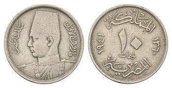 Египет 10 миллим 1941 KM 364 медно-никель 4660-1215