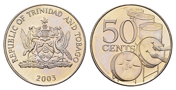 Тринидад и Тобаго 50 центов 2003 KM 33 медно-никель UNC 4671-857