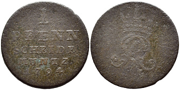 БРАУНШВЕЙГ-ЛЮНЕБУРГ-КАЛЛЕНБЕРГ-ГАННОВЕР 1 ПФЕННИГ 1794 PLM KM 360.1 медь 54-146