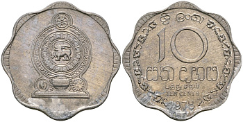 Шри-Ланка 10 центов 1978 KM 140a алюминий 4135-1221