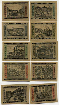 БЕРЛИН ЛОТ ИЗ 10 БОН ПО 2 МАРКИ ТРАНСПОРТ БЕРЛИНА бумага UNC (ПРЕСС) 70-3611