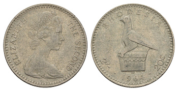 Родезия 2 шиллинга (20 центов) 1964 KM 3 медно-никель 4179-721