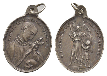 Европа католический религиозный жетон Людовика IX Святого ND размер 22,2x18 мм, вес 2,8 гр белый металл 603-1124