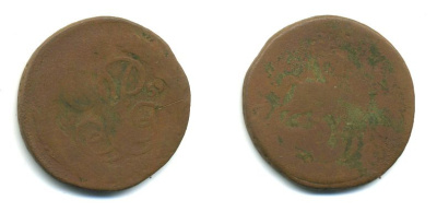 РОССИЯ 1 КОПЕЙКА 1759 медь 61-546