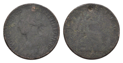 Великобритания 1 фартинг ND (1860-1873) Виктория (1837-1901) KM 747, Spink 3950 бронза 4664-232