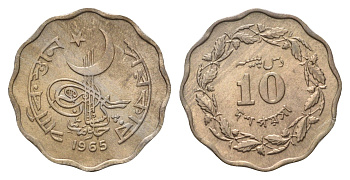 Пакистан 10 пайс 1965 KM 27 медно-никель aUNC 4652-936