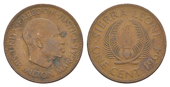 Сьерра-Леоне 1 цент 1964 KM 17 бронза 4641-1155