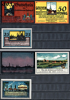 Харбург (Пуррсия, Ганновер) набор из 3 нотгельдов 1921 2193-14-1-1