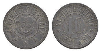 Кель-на-Рейне 10 пфеннигов ND Funck 235.4, Men18 16127.3 цинк 4636-1068