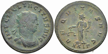 Римская Империя аврелианиан 275 Тацит AEQVITAS AVG Рим Good Very fine RIC 82 бронза, серебрение 1073-16-113