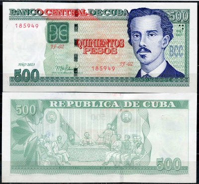 Куба 500 песо 2023 Игнасио Аграмонте, Учредительное собрание, Гуаймаро Pick 131  бумага  UNC (пресс) 447-114-1