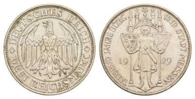 Германия 3 рейхсмарки 1929 1000 лет Мейсену KM 65 серебро 1525-444