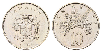 Ямайка 10 центов 1981 KM 47 медно-никель UNC 4670-1134