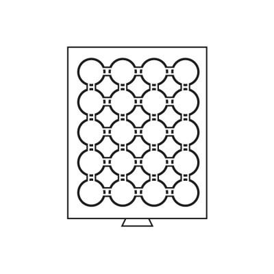 Монетный бокс MB20 на 20 круглых ячеек для монет диаметром до 39 мм. Leuchtturm. 302859