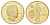 Монако 10 сантимов 1974 Ренье III (1949-2005), тираж 7.000 экземпляров KM 142 медь алюминий никель BU 4668-1134