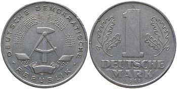 ГДР 1 марка 1962 A KM 13 алюминий 186-1017